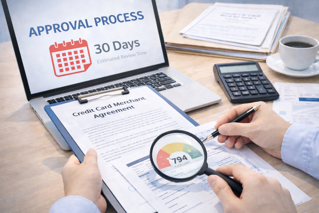 クレジットカード会社の審査の様子